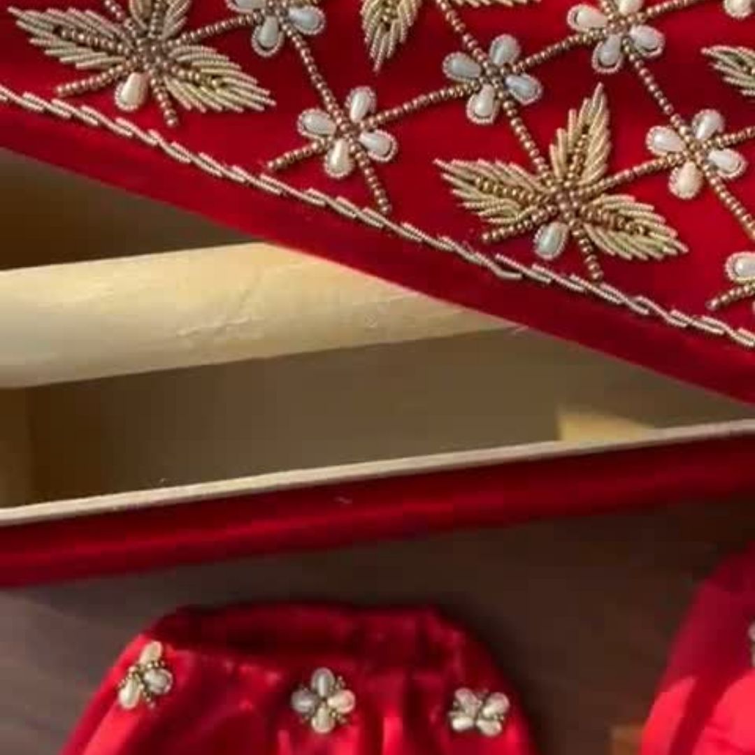Luxury Bridal Chooda Box and Cover Set for Wedding Rituals
