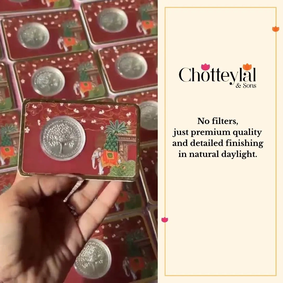 2 g Silver Coin Royal Gajraj Card – 999 Pure Silver Symbol of Wealth & Power
