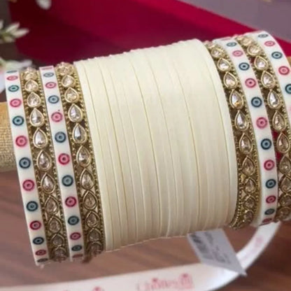 Elegant Ivory Bridal Chooda for Timeless Weddings