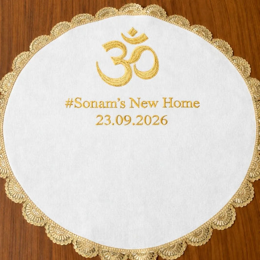 Wedding Hand Thaapa with Custom Logo and Two-Line Text