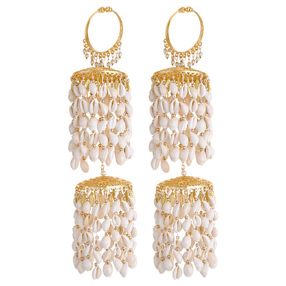 Golden Pearl Shell Strings Bridal Kaleera