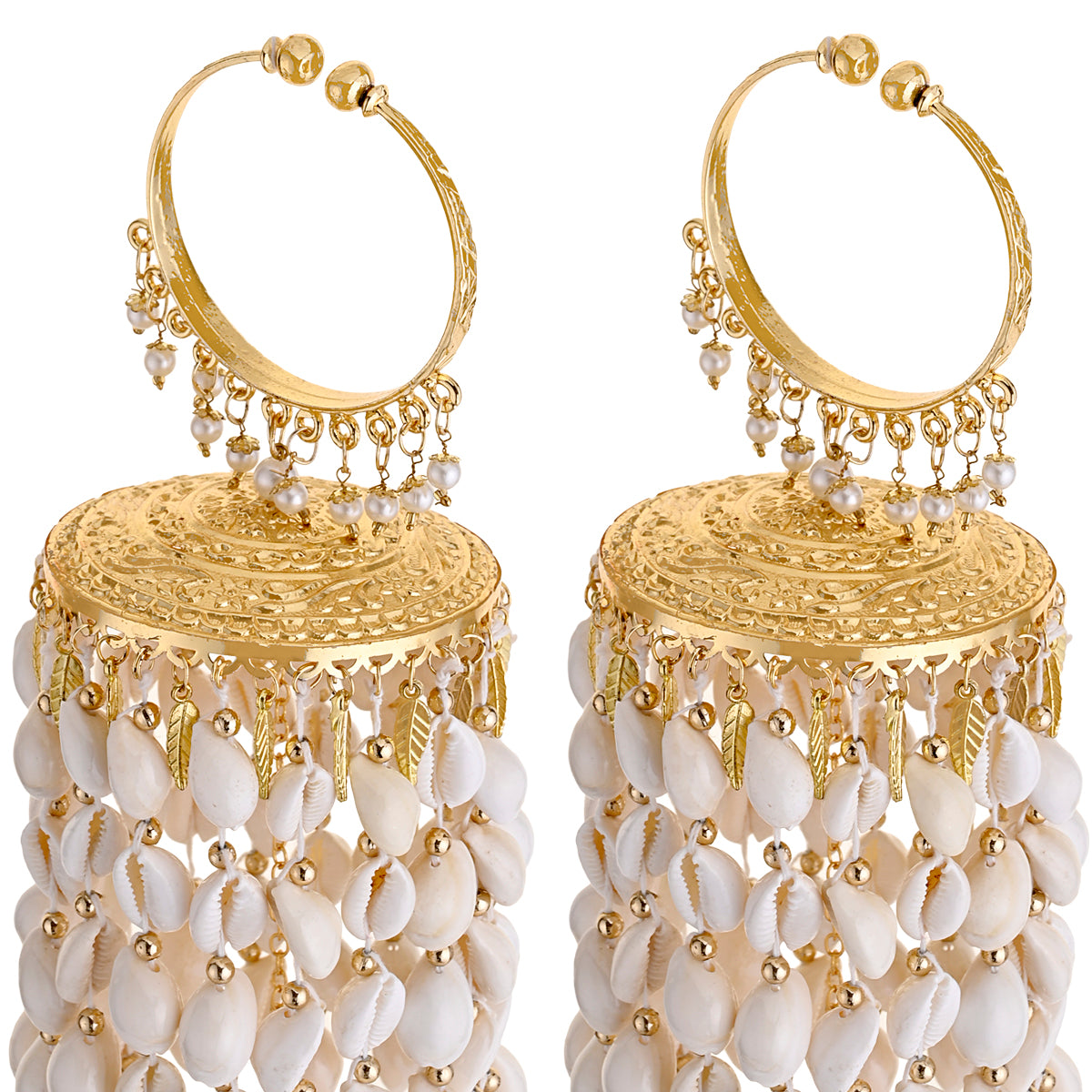 Golden Pearl Shell Strings Bridal Kaleera