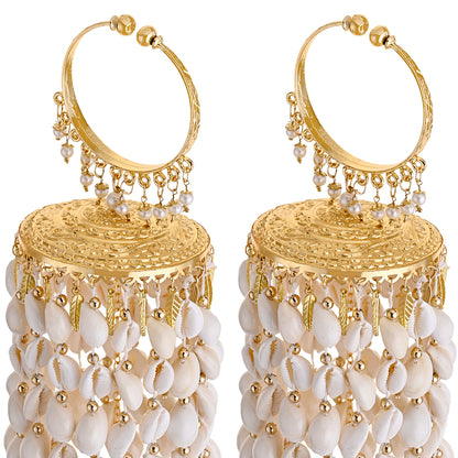 Golden Pearl Shell Strings Bridal Kaleera