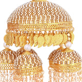 Golden Antique Dome & Pearl Bridal Kaleera