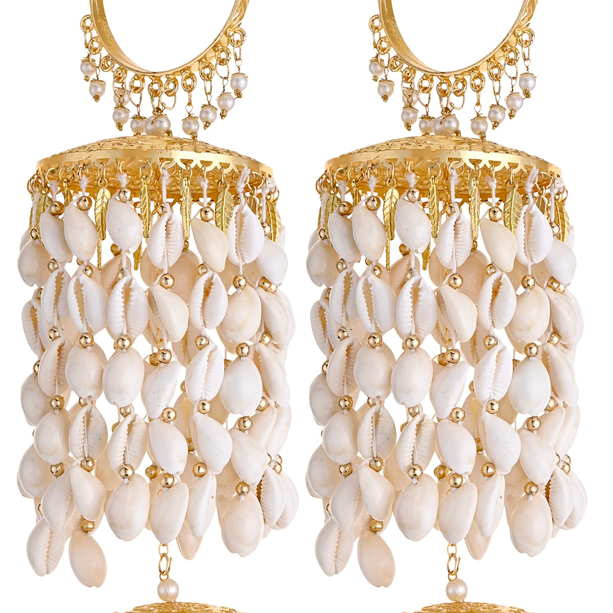 Golden Pearl Shell Strings Bridal Kaleera