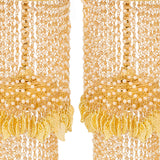 Golden Pearl & Leaf Motif Double Layer Bridal Kaleera