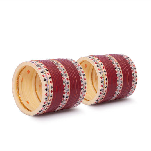 Pearl - Tara Diamond Dark Red Chooda - Ships Immediately