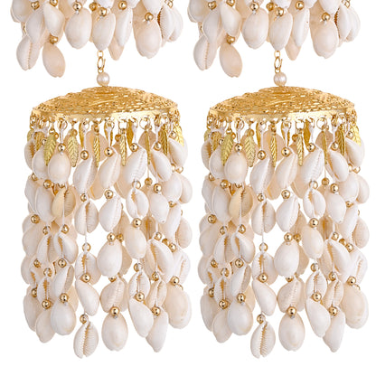 Golden Pearl Shell Strings Bridal Kaleera