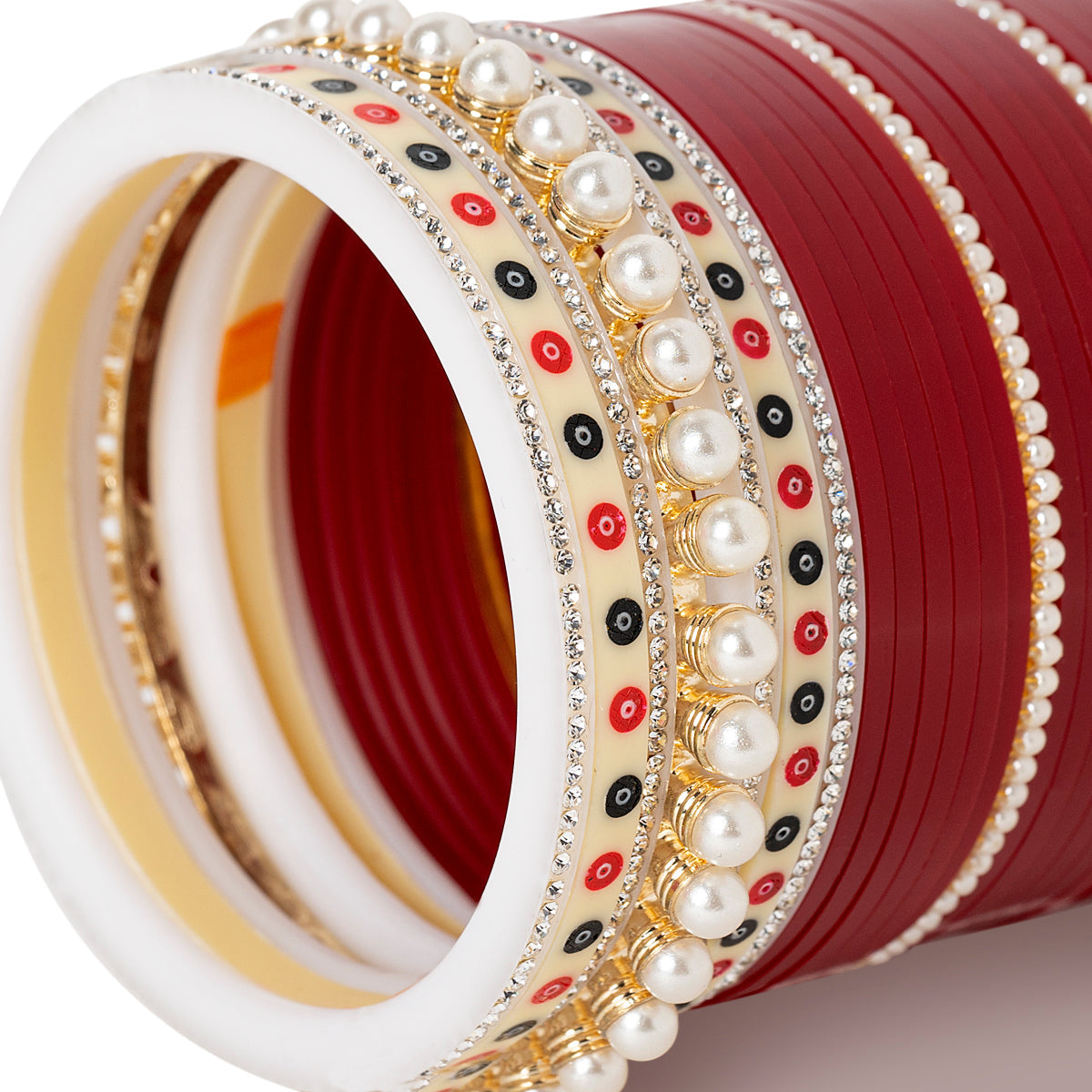 Maroon Hand Finish Designer Wedding | Bridal chura