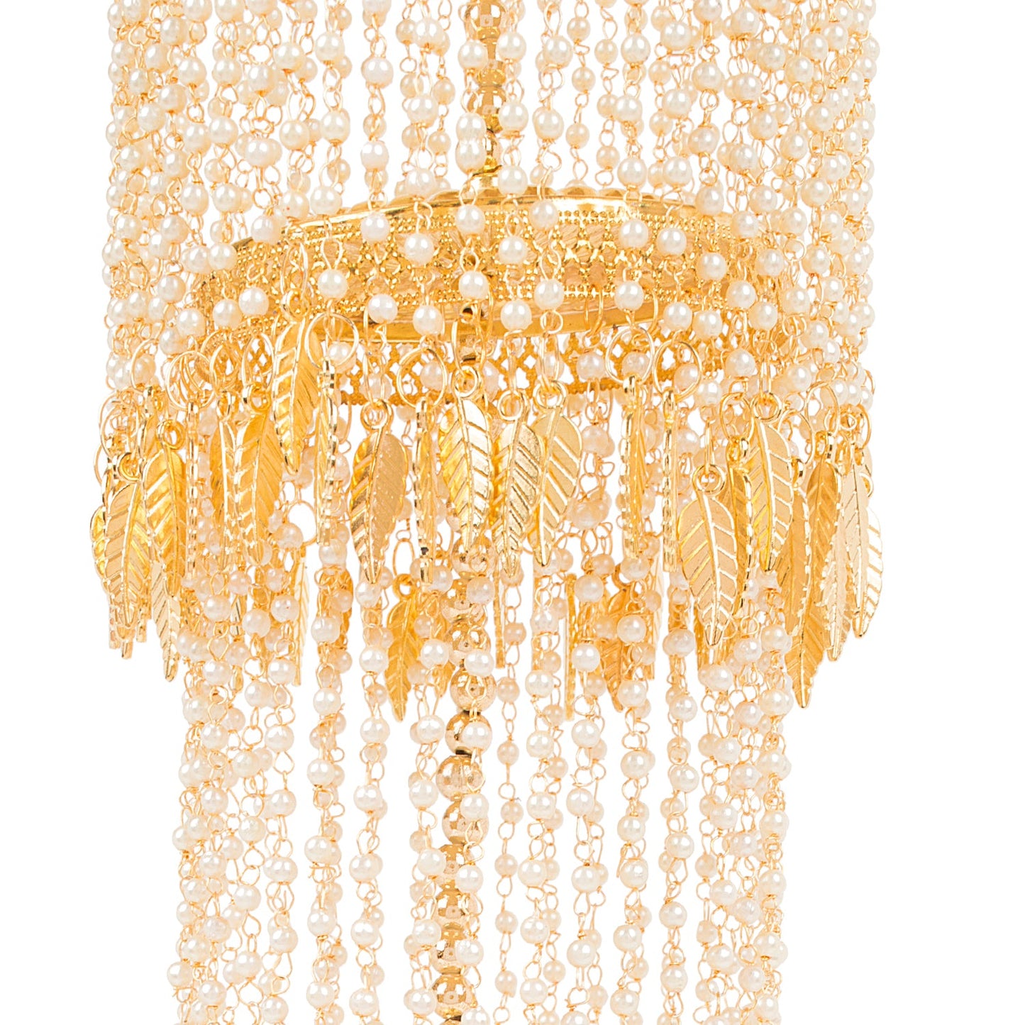 Golden Hour Pearl Strings Long Bridal Kaleera