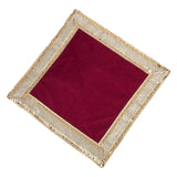 Thal Cover or Deity Aasan in soft velvet fabric for Pooja, Weddings and Religious Rituals