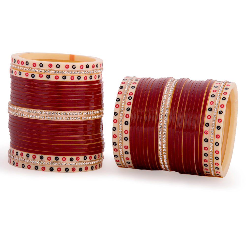 Hand Finished Maroon Wedding Chooda for Bride/Dulhan