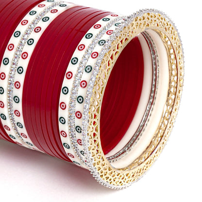 Maroon Hand Finish Designer Wedding | Bridal chura