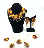 Chotteylal & Sons (Colour) Flower Jewellery Set