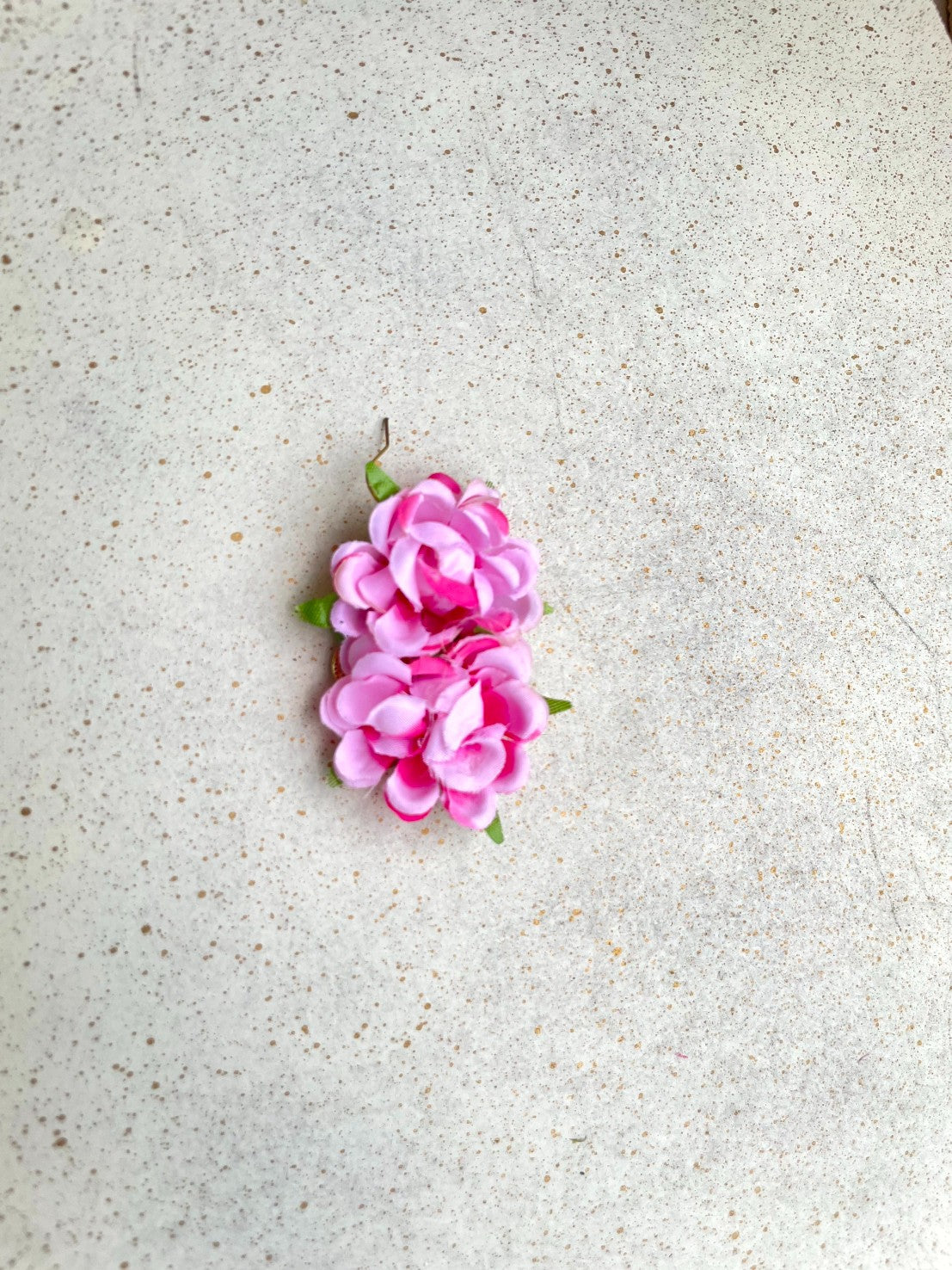 Pink Flower Set For Bride Haldi Ceremony