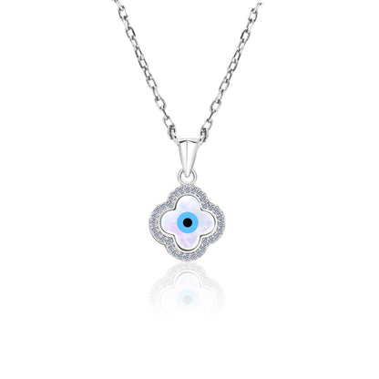 The blissful flower silver chain pendent