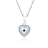 The ever glowing heart silver chain pendant